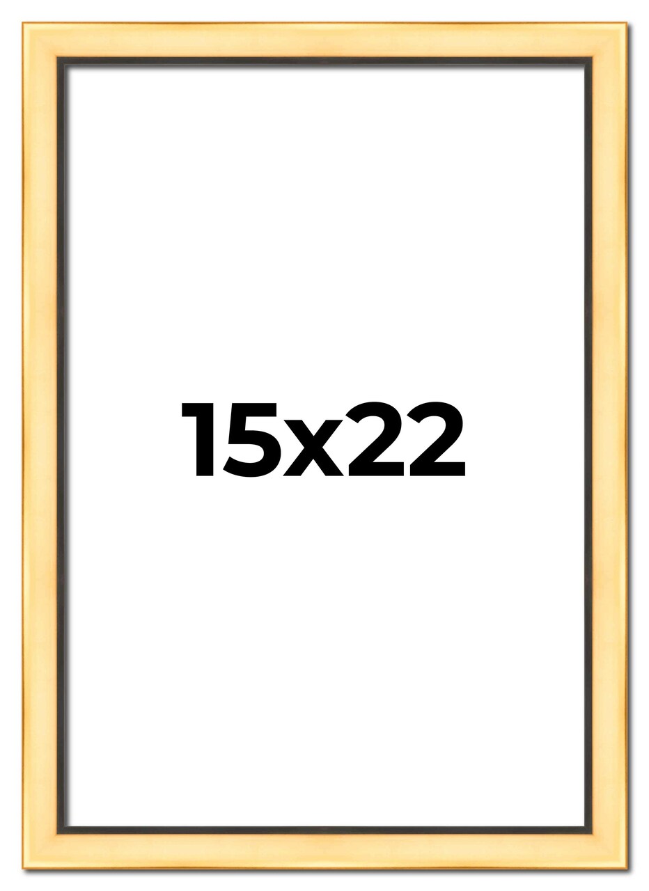 Simple Gold Picture Frame - UV Acrylic, Foam Board Backing, Hanging Hardware